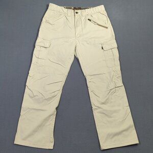 Buzz Rickson Pants Men's 35 fits 32x29 Off White Beige Cargo Zip Pocket